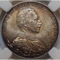 2 марки 1913 Пруссия MS-63. Красивая родная патина.