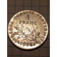 1 франк Франция 1978 год