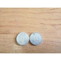 10 пфенингов 1980, 1983 гг. ГДР