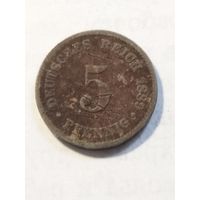 Германия 5 пфенинг 1889 J