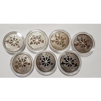 Беларусь 1 рубль 2007- 2017 Белорусские народные легенды. Легенда об аисте, кукушке, жаворонке, черепахе, медведе, снегире, пчеле.