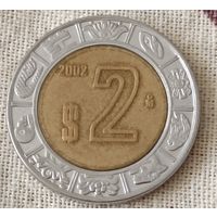 Мексика. 2 песо 2002 года.