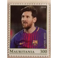 Мавритания 2018. Футбол. Lionel Messi. Марка из серии
