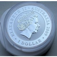 1 доллар 2009 г.   Елизавета 2.  КОАЛА.  СЕРЕБРО. 999 пробы   УНЦИЯ.
