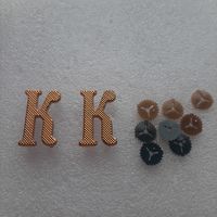Эмблемы пластиковые буквы К на погоны курсанта