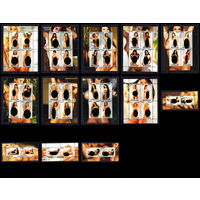 Серия блоков ДЕВУШКИ ИСКУССТВО КАРТИНЫ  MNH