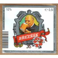 Этикетка пива Breznak Чехия Ф916