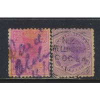 GB Колонии Новая Зеландия 1882 V Стандарт Гаш пером #54А,55А