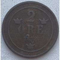 Швеция 2 эре 1878 г.