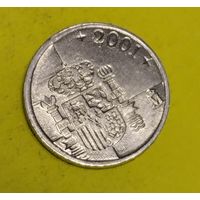 Испания 1 песета 2001