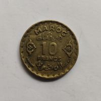 Марокко 10 франков 1371 (1952) г.