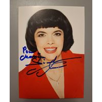 Автограф на фото Мирей Матье.