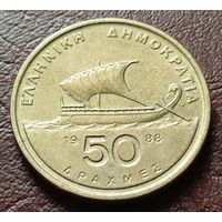 Греция 50 драхм, 1988    ( 1-13-3 )