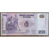 Конго (ДР) 200 франков 2022 г., P:99с, надпись на реверсе см. в описании