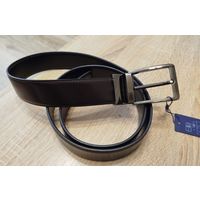 Ремень двухсторонний. Черный и т-коричневый.