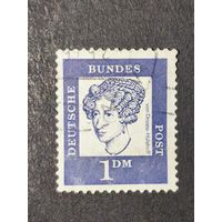 Германия 1961. Известные немцы. Баронесса Аннет фон Дросте-Хюльсхофф (1797-1848), поэтесса