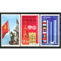 ГДР - 1970г. - 25 лет освобождения от фашизма - 3 марки - полная серия, MNH, 1 марка MLH, 1 с лёгим пожелтением клея [Mi 1569-1571]. #O-Se-Z-1-33