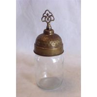 Банка с крышкой Стекло Латунь