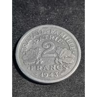 Франция 2 франка 1943