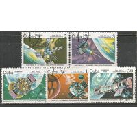 Куба. Освоение космоса. 1984г. Mi#2844-48.