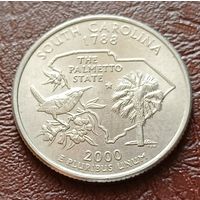 США 25 центов , D  2000 Квотер штата Южная Каролина    ( 2-2-7 )