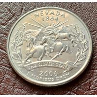 США 25 центов , D   2006 Квотер штата Невада     ( 2-5-8 )