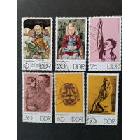 ГДР 1970 Полная серия марок "Неделя искусств ГДР" (почтовое гашение без клея) Mi.1607-1612 каталог 4.00 евро