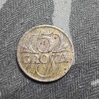 5 грошей(1928г.) (1) Польша.Бронза.