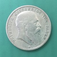 Германия Баден 2 марки 1903 Фридрих I