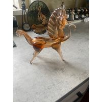 Статуэтка лошадь, конь. Стекло. Винтаж СССР. Редкий
