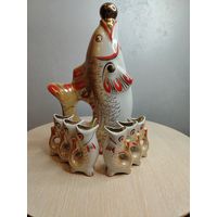 Все лоты с 1 Рубля. Штоф с рюмками. Полонное ЗКХ. Не частый цвет.