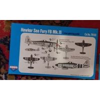 NOVO 1/72 F154 Sea Fury - низ коробки - оригинал