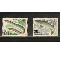КНДР-1995(Мих.3886-3887) , **  , Морская  Фауна , Рыбы (полная серия)