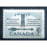 Канада - 1958г. - 200 лет первого национального собрания - 1 марка - полная серия, MLH с пятном на лицевой стороне [Mi 329]. #3-WK-100-A-2