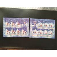 Беларусь  2007 2 м/листа  Н.Год и Рождество