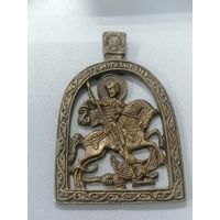 Икона Георгий Победоносец, пластика, торги с Рубля - Читаем описание