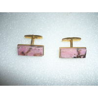 Запонки СССР С Родонитом