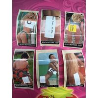 6 наклеек  BEACH  BOTTOMS