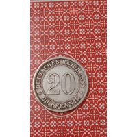 Германия 20 пфеннигов 1888 D