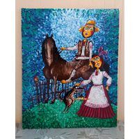 Картина Ехау Ясь на канi, масло холст