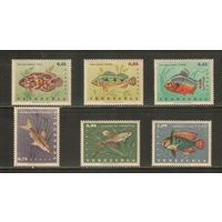 Венесуэла-1966(Мих.1676-1681) , **  , Морская  Фауна, Рыбы (полная серия)