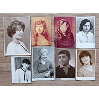 Студийные портретные фото СССР, цена за 8 фото, некоторые подписаны