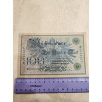 100 марок 1908 г. (зеленая печать) Германия. СМОТРИТЕ ДР. МОИ ЛОТЫ. Большая распродажа!