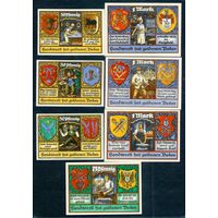 Германия, Набор 7 шт. нотгельд 3*1 марке, 3*50+ 1*75 пфеннигов 1921 год, UNC