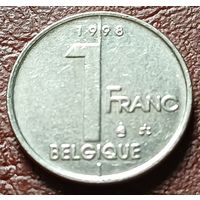 Бельгия 1 франк, 1998     BELGIQUE     ( 1-1-10 )