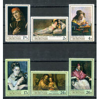 Бурунди - 1968г. - Картины - 6 марок - полная серия, MNH с отпечатками на клее, 2 марки с лёгким пожелтением клея [Mi 395 A - 400 A]. #3-Bu-Z-1-23