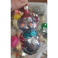 Игрушка ёлочная Поросёнок Ниф-Ниф, стекло. СССР