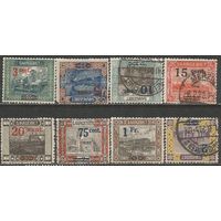 Германия(СААР). Местные мотивы. Надпечатка нвого номинала. 1921г. Mi#70-74,79-81.