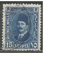 Египет. Король Фуад I. 1927г. Mi#129. Синяя.
