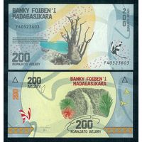 Мадагаскар 200 ариари 2017 год. UNC